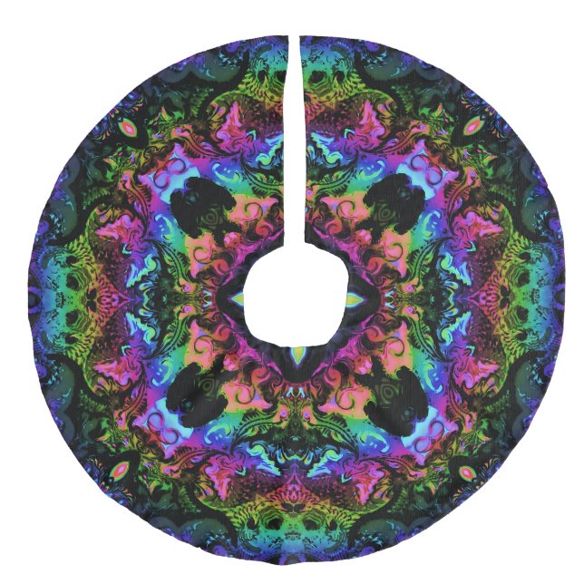 Crickets Pride  Faux Linen Tree Skirt (Front)