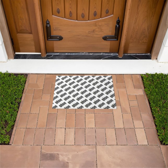 Crickey: Aussie Slang Word Made With Crocodiles, Doormat (Outdoor)