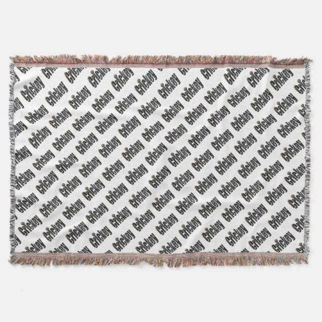 Crickey: Aussie Slang Word Made With Crocodiles, Throw Blanket (Front)