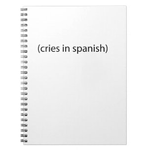 cries in spanish notebook
