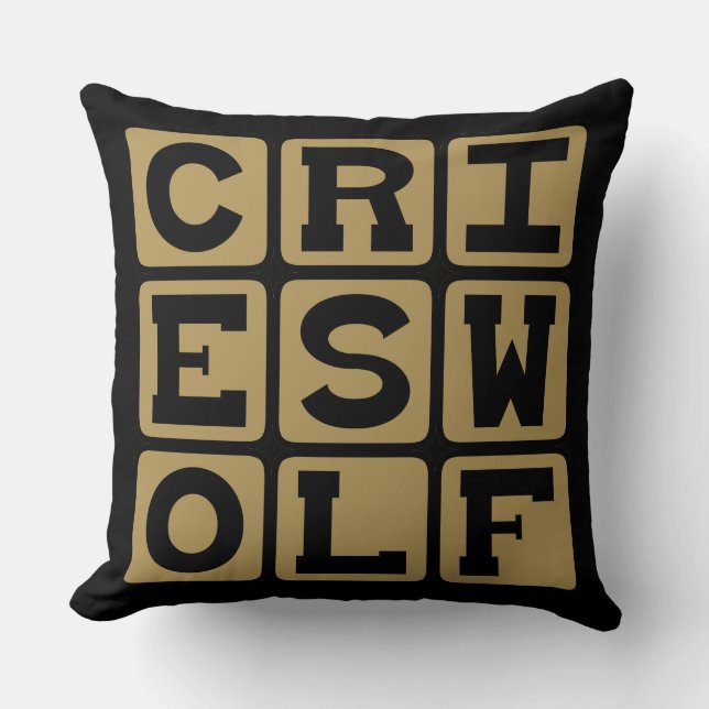 Cries Wolf, Raises Alarm Cushion (Front)