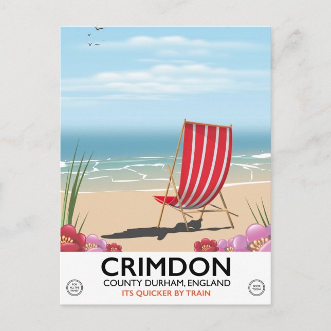 Crimdon ,County Durham, England. Postcard (Front)