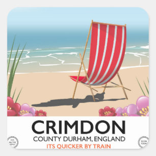 Crimdon ,County Durham, England. Square Sticker