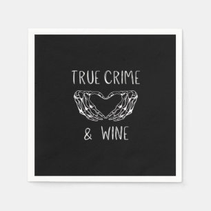 Crime And Wine Skeleton Hands  Napkin
