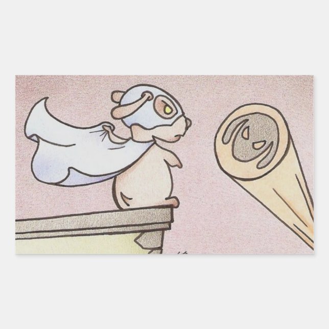 crime biter rectangular sticker (Front)