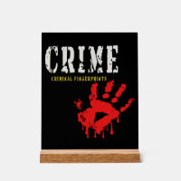 crime-criminal fingerprints Acrylic Sign