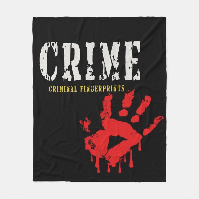 crime-criminal fingerprints Fleece Blanket (Front)