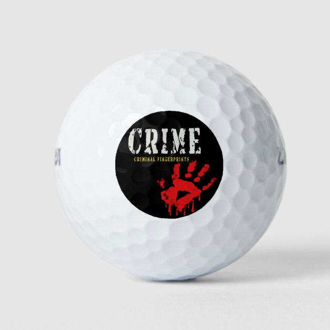 crime-criminal fingerprints Golf Balls (Front)