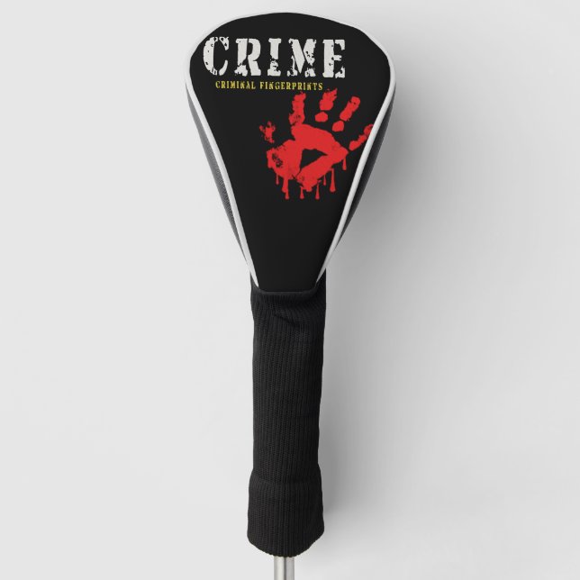 crime-criminal fingerprints Golf Head Cover (Front)