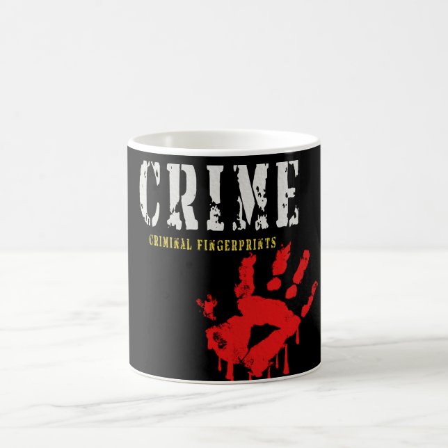 crime-criminal fingerprints Mug (Center)