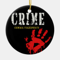 crime-criminal fingerprints Ornament