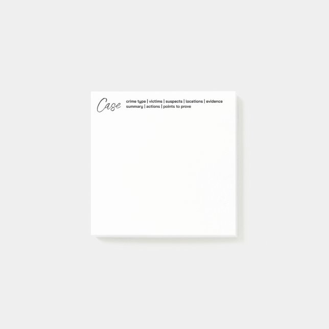 Crime & Forensic Sticky Notes (Front)