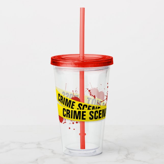 Crime Scene Acrylic Tumbler (Front)
