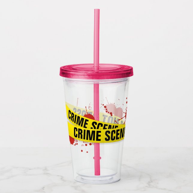 Crime Scene Acrylic Tumbler (Front)