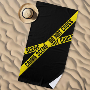 Crime scene beach towel