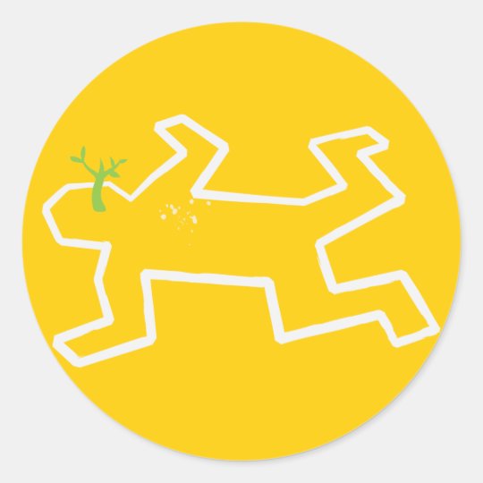 Crime Scene Classic Round Sticker