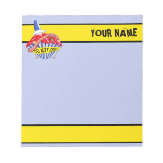 Crime Scene Cupcake Small Notepad