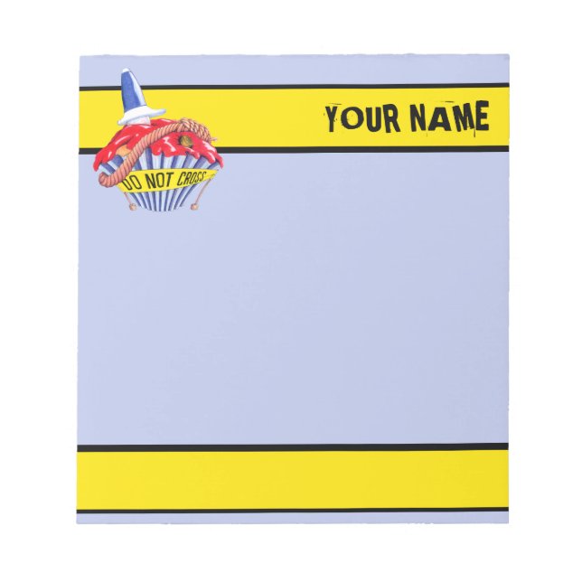 Crime Scene Cupcake Small Notepad (Front)