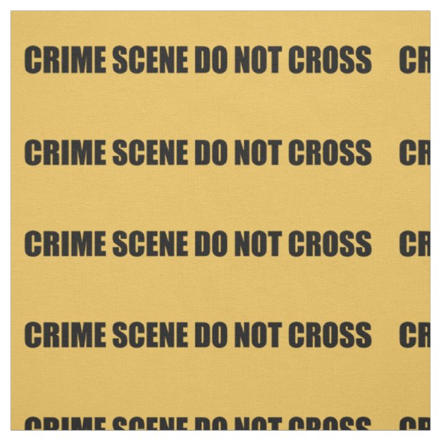 Crime Scene Do Not Cross Novelty Fabric (Swatch)