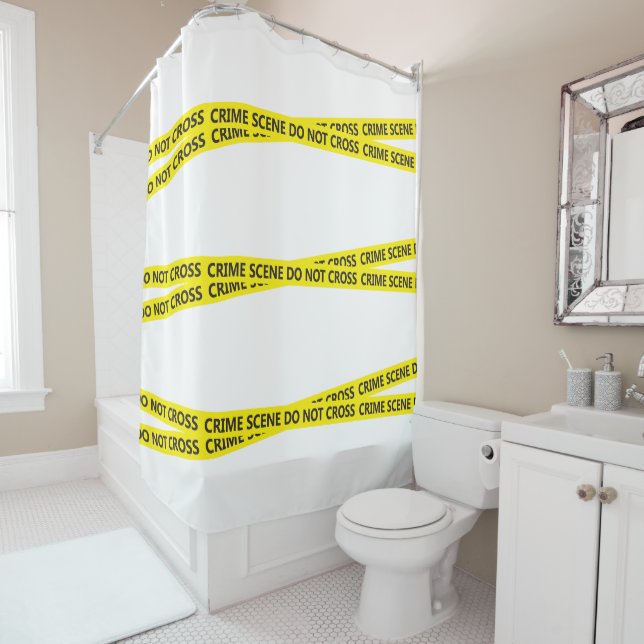 Crime Scene Do Not Cross Novelty Shower Curtain (In Situ)