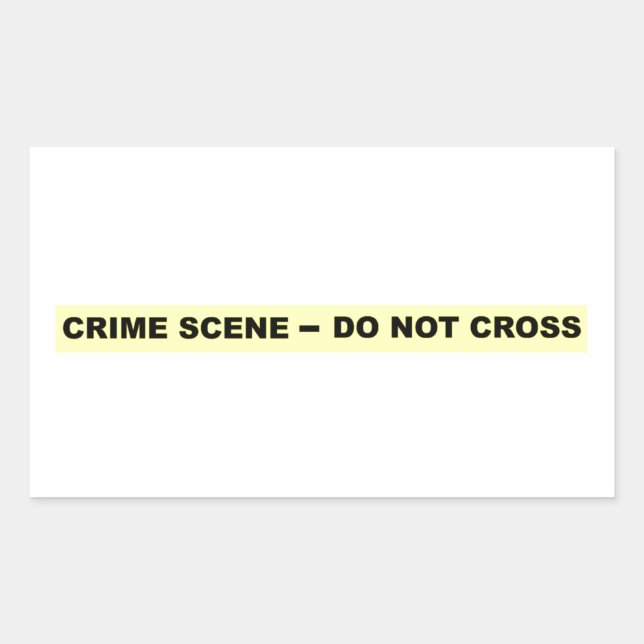 Crime Scene - Do Not Cross Rectangular Sticker (Front)
