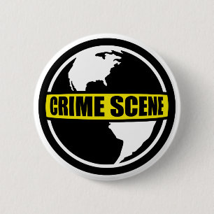 Crime Scene Earth 6 Cm Round Badge