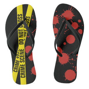 Crime Scene Flip Flops