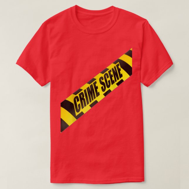 Crime Scene Forensic Tape Police Science Investiga T-Shirt (Design Front)