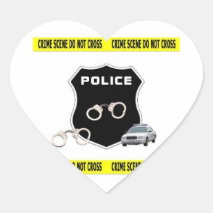 Crime Scene Heart Sticker