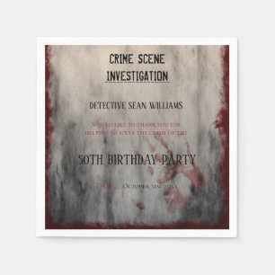 Crime Scene Investigation 50th Birthday Napkin