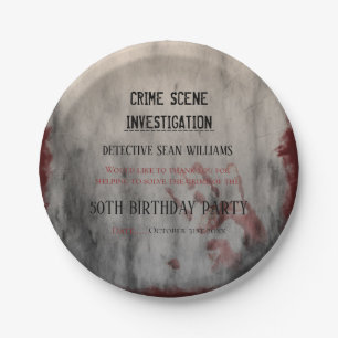 Crime Scene Investigation 50th Birthday Paper Plate