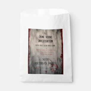 Crime Scene Investigation 50th Birthday Party Favour Bags