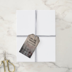Crime Scene Investigation 50th Birthday Party Gift Tags