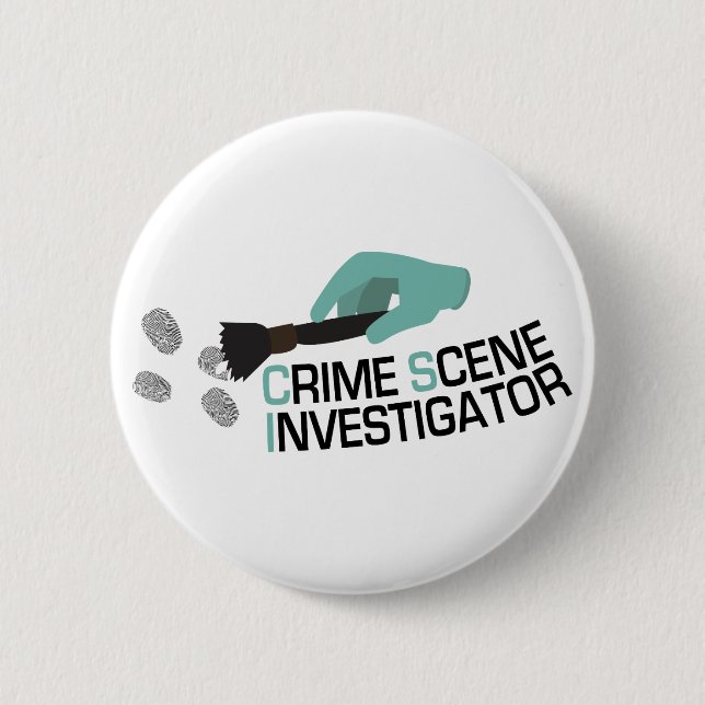 Crime Scene Investigator 6 Cm Round Badge (Front)