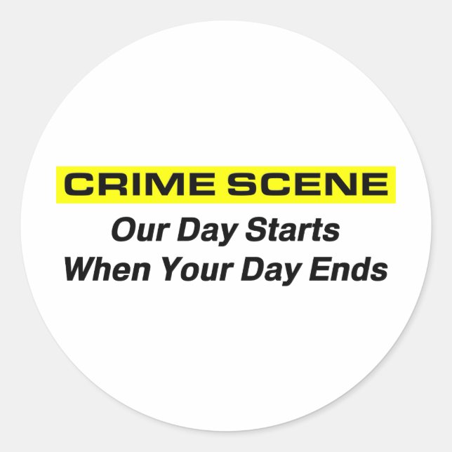 Crime Scene Investigator Classic Round Sticker (Front)
