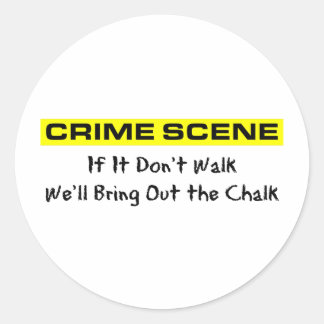 Crime Scene Investigator Classic Round Sticker