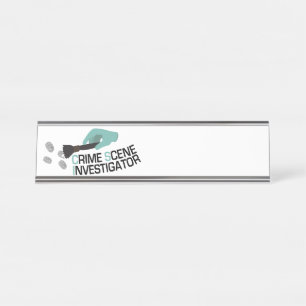 Crime Scene Investigator Desk Name Plate