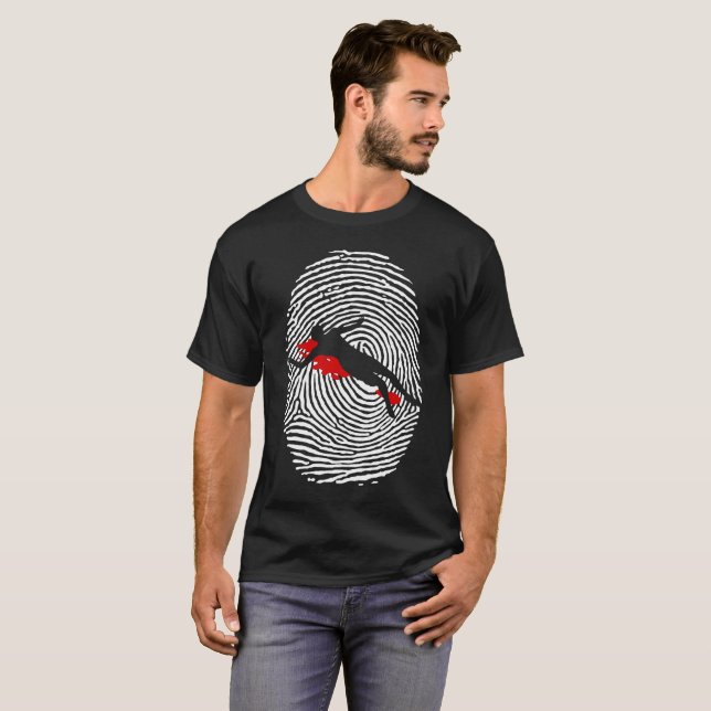 Crime Scene Investigator Fingerprint T-Shirt (Front Full)