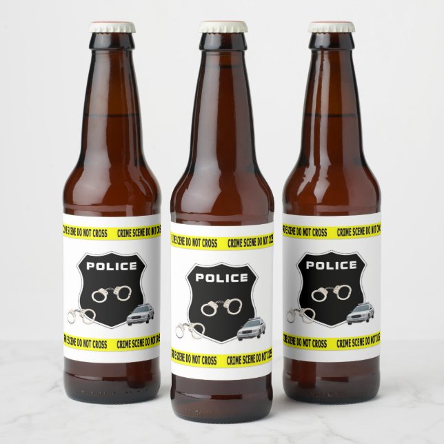 Crime Scene Law Enforcement  Beer Bottle Label (Bottles)