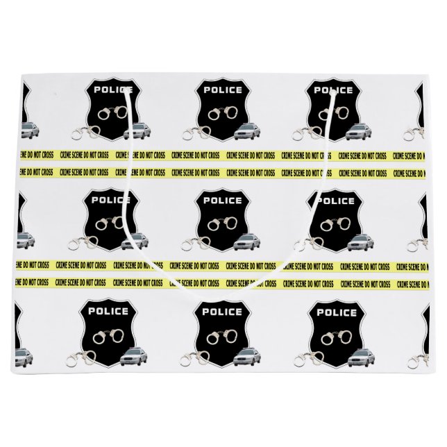 Crime Scene Law Enforcement   Large Gift Bag (Front)