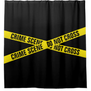 Crime scene shower curtain