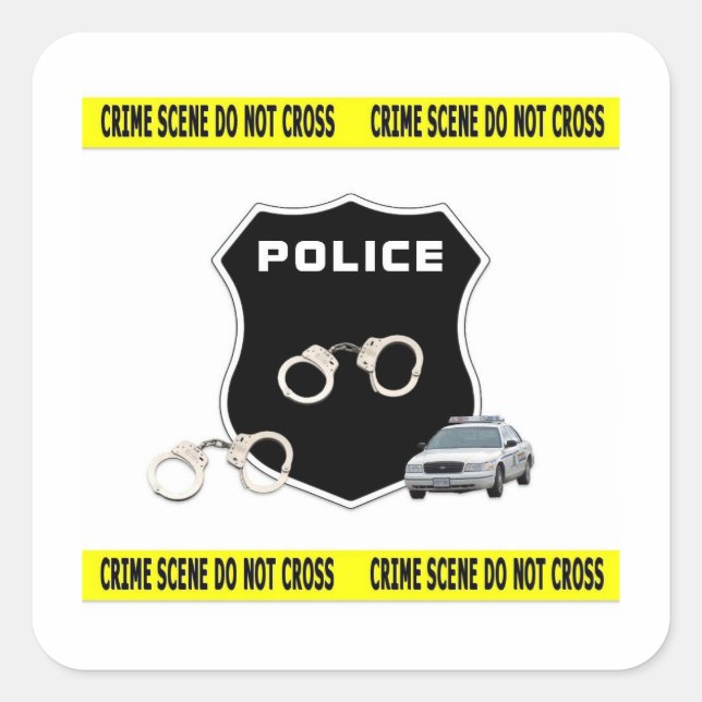 Crime Scene Square Sticker (Front)
