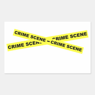 Crime Scene Tape Rectangular Sticker