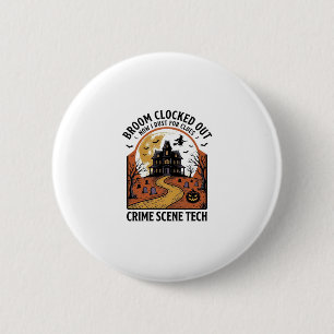 Crime Scene Technician Shirt Funny Halloween Haunt 6 Cm Round Badge