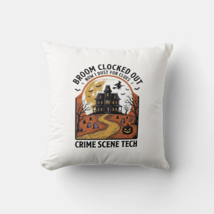 Crime Scene Technician Shirt Funny Halloween Haunt Cushion