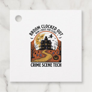 Crime Scene Technician Shirt Funny Halloween Haunt Favour Tags