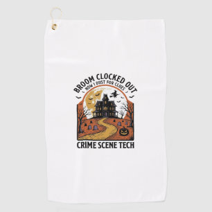 Crime Scene Technician Shirt Funny Halloween Haunt Golf Towel