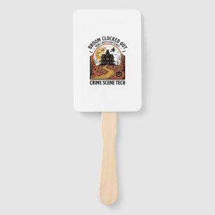 Crime Scene Technician Shirt Funny Halloween Haunt Hand Fan