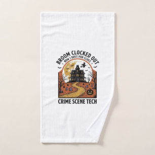 Crime Scene Technician Shirt Funny Halloween Haunt Hand Towel
