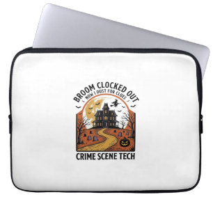 Crime Scene Technician Shirt Funny Halloween Haunt Laptop Sleeve